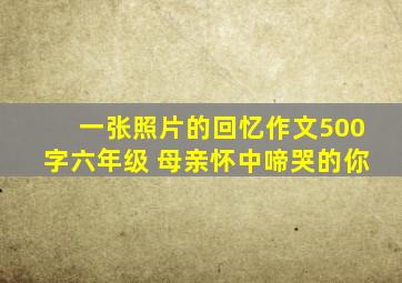 一张照片的回忆作文500字六年级 母亲怀中啼哭的你